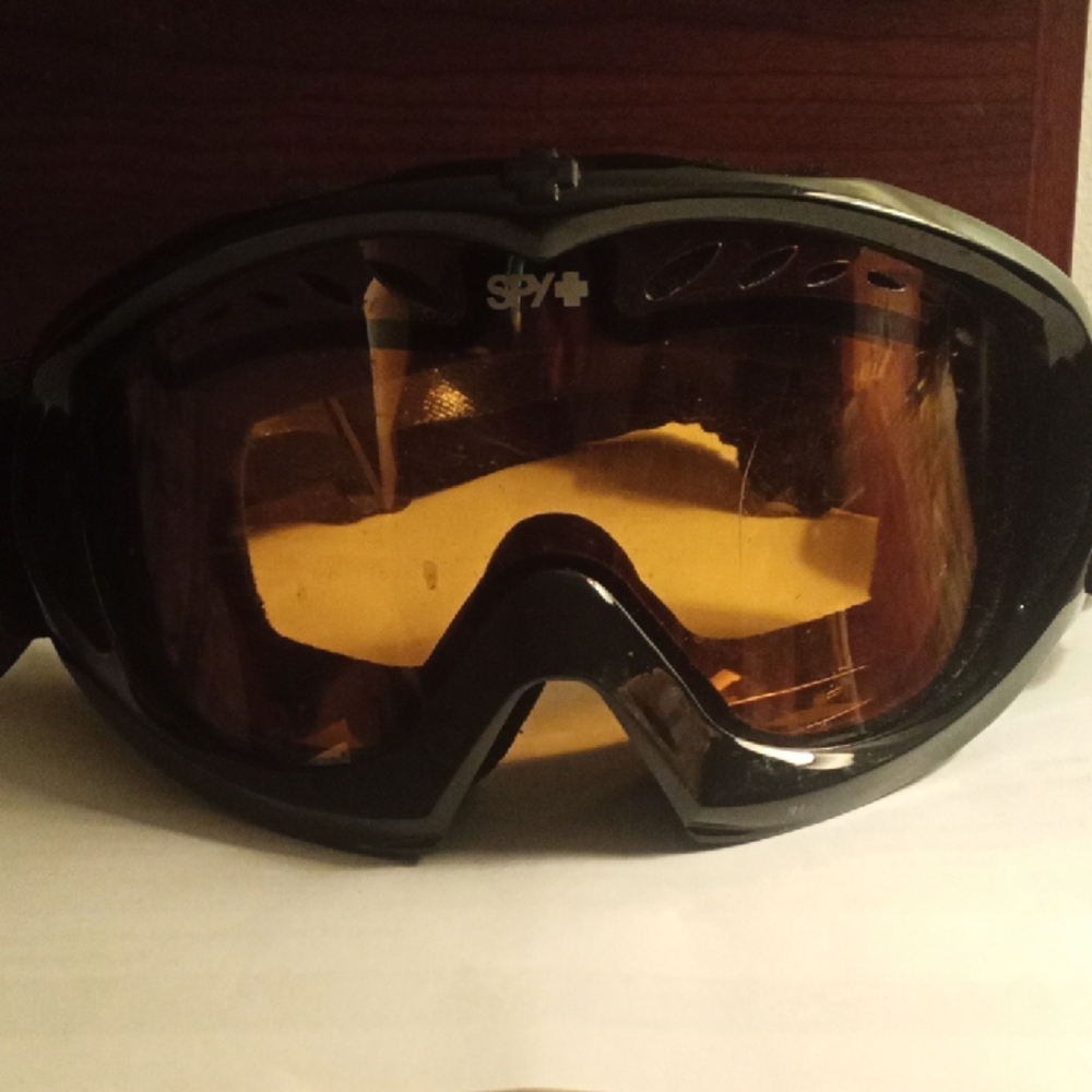 Spy Black Frame Ski Goggles with Orange Lenses